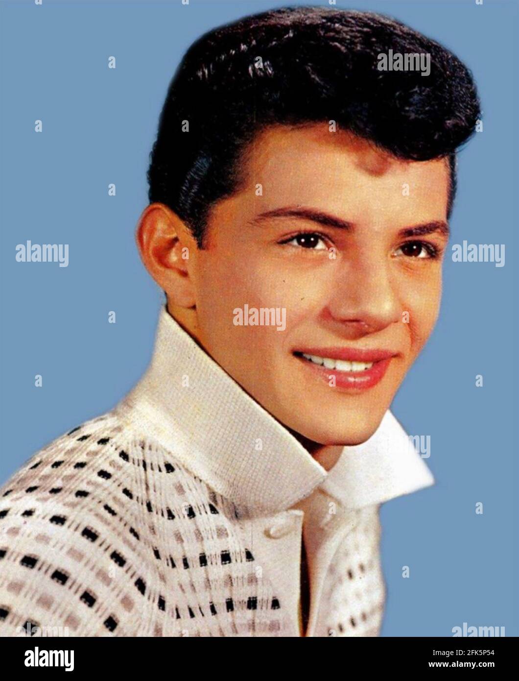 FRANKIE AVALON chanteur et acteur américain de cinéma vers 1960 Banque D'Images