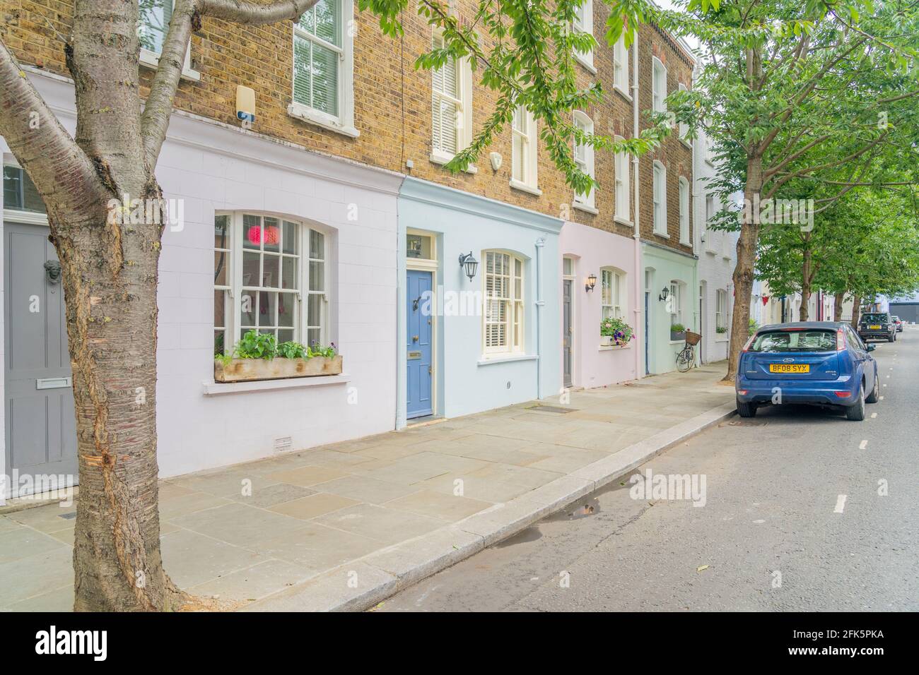 Juillet 2020. Londres. Bâtiments colorés à Notting Hill, Londres, Angleterre Banque D'Images