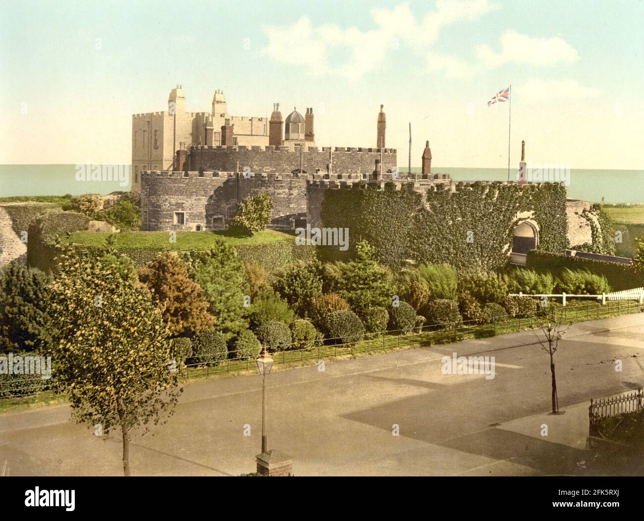 Deal Castle dans Kent vers 1890-1900 Banque D'Images