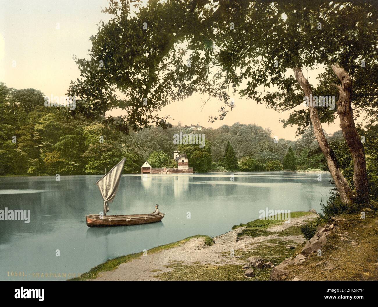 Sharpham sur la rivière Dart à Devon vers 1890-1900 Banque D'Images