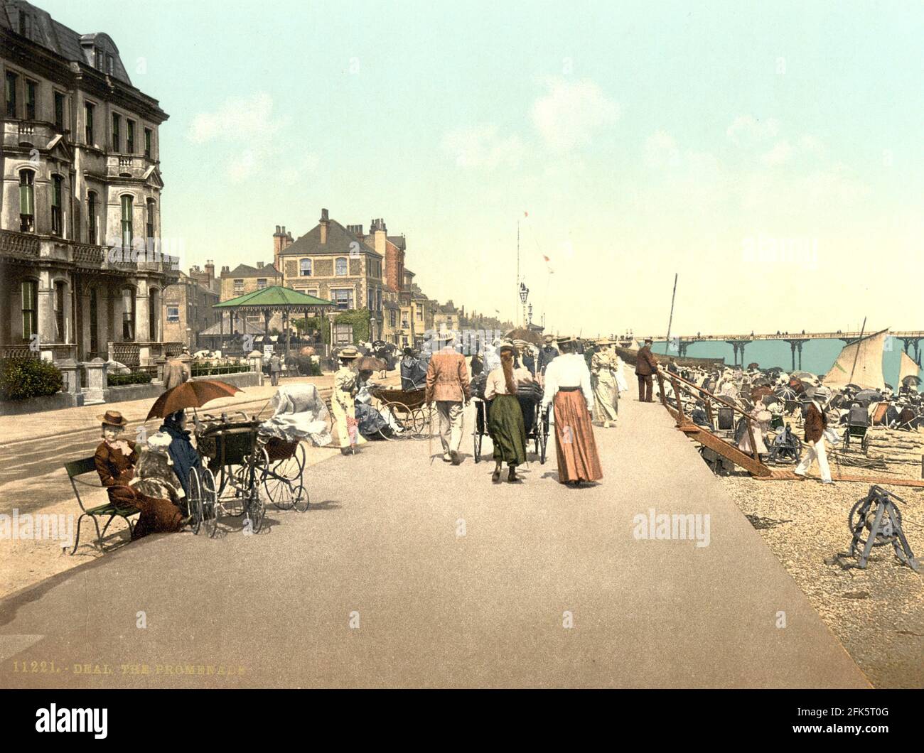 La Promenade à Deal dans Kent vers 1890-1900 Banque D'Images