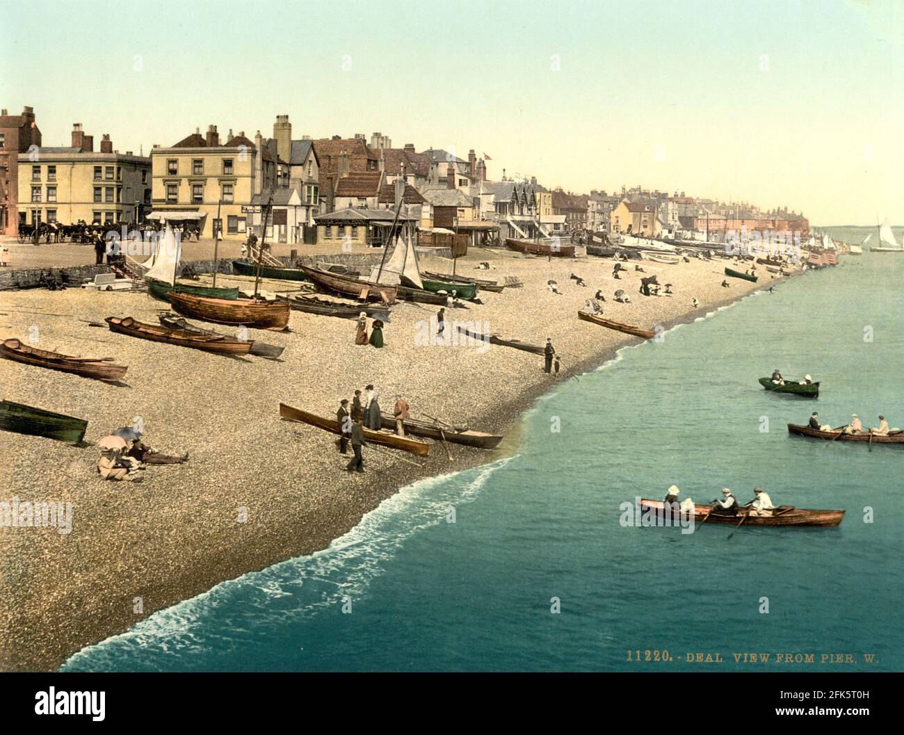 Deal Beach dans Kent vers 1890-1900 Banque D'Images