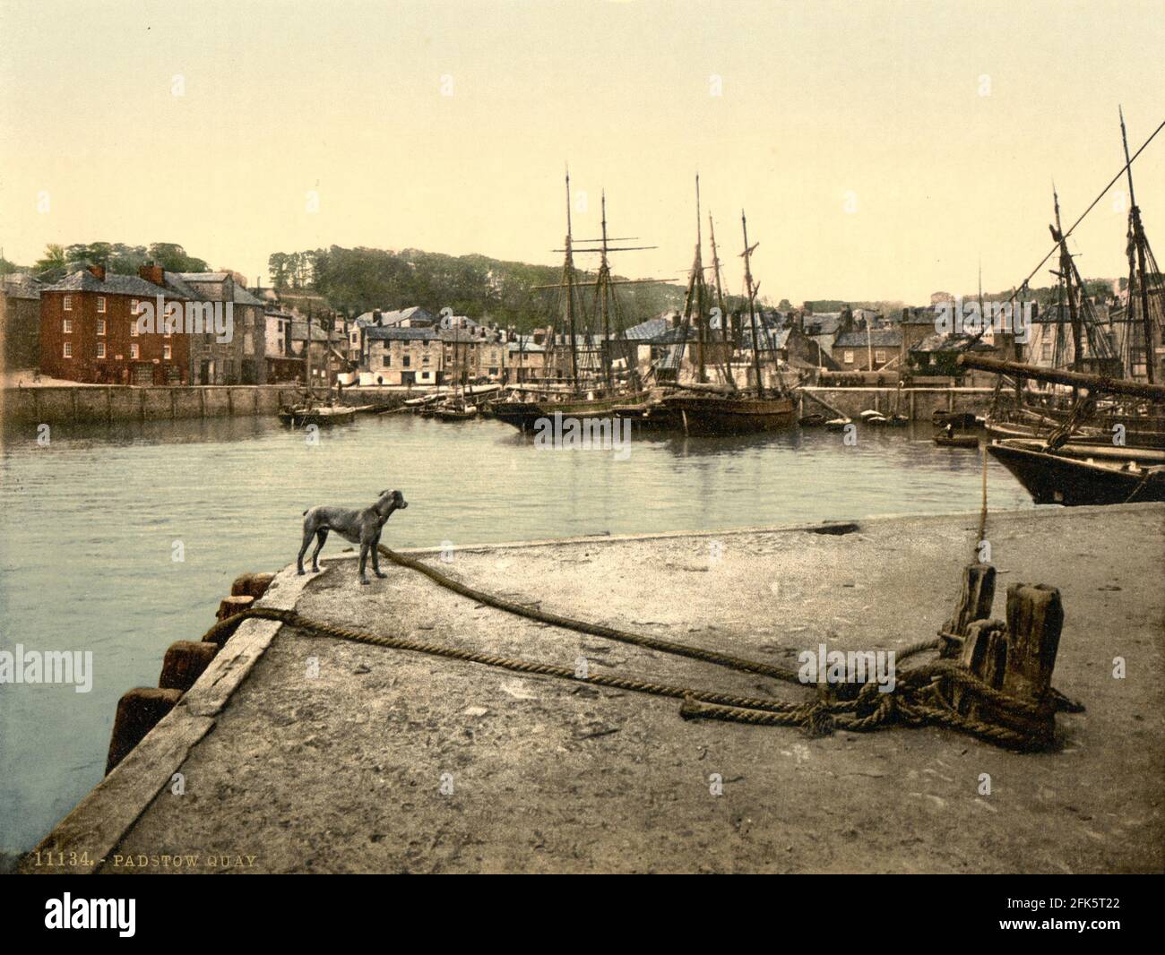 Port de Padstow dans Cornwall vers 1890-1900 Banque D'Images