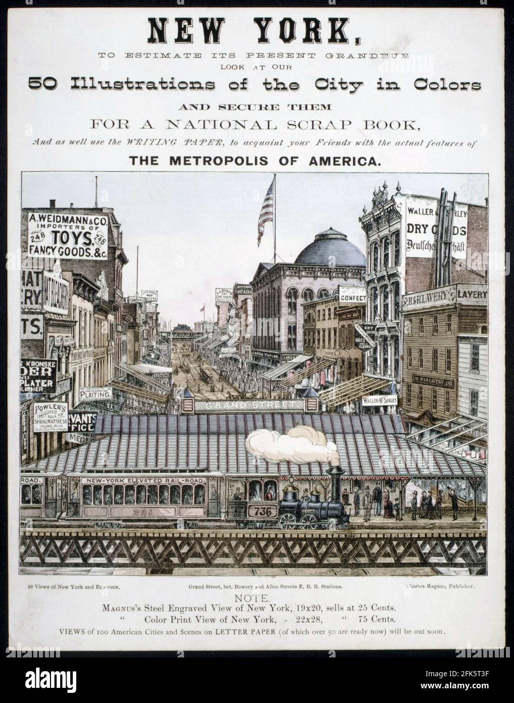 Une affiche vintage pour New York Banque D'Images