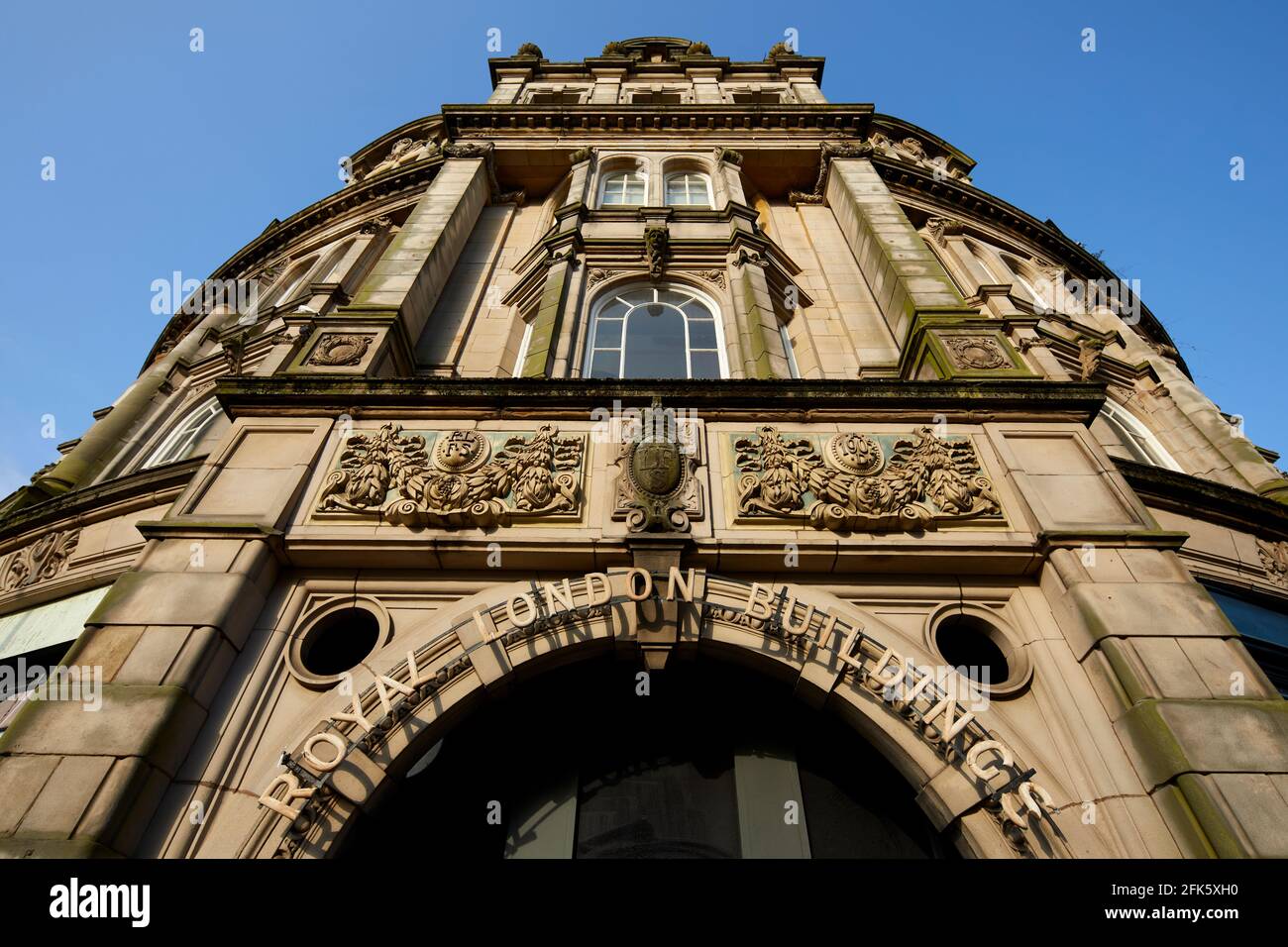 Wolverhampton, dans le West Midlands Royal London Mutual Insurance Building Grade II, classé sur LICHFIELD STREET Banque D'Images