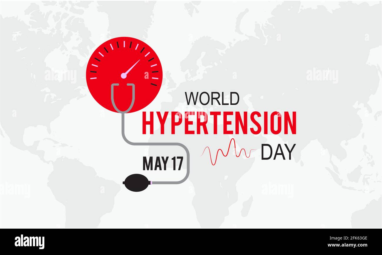 Journée mondiale de l'hypertension prévention de la santé et sensibilisation concept de vecteur. Bannière, modèle de campagne de sensibilisation à la Journée mondiale de l'hypertension. Illustration de Vecteur
