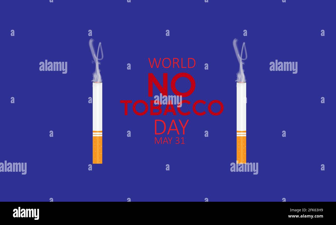 Journée mondiale sans Tobbaco prévention de la santé et sensibilisation concept de vecteur. Bannière, modèle de campagne de sensibilisation à la Journée mondiale de l'affiche sans Tobbaco. Illustration de Vecteur