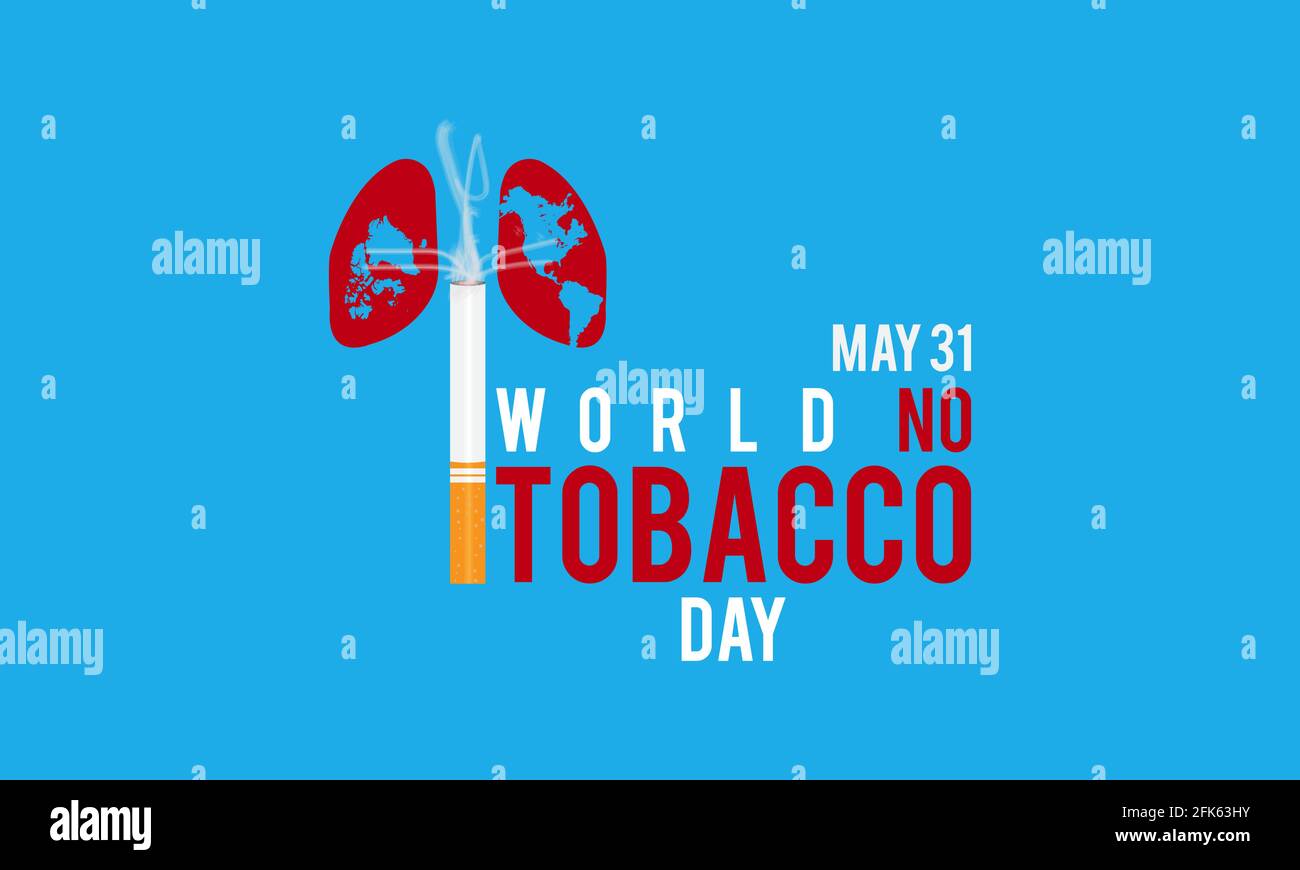 Journée mondiale sans Tobbaco prévention de la santé et sensibilisation concept de vecteur. Bannière, modèle de campagne de sensibilisation à la Journée mondiale de l'affiche sans Tobbaco. Illustration de Vecteur