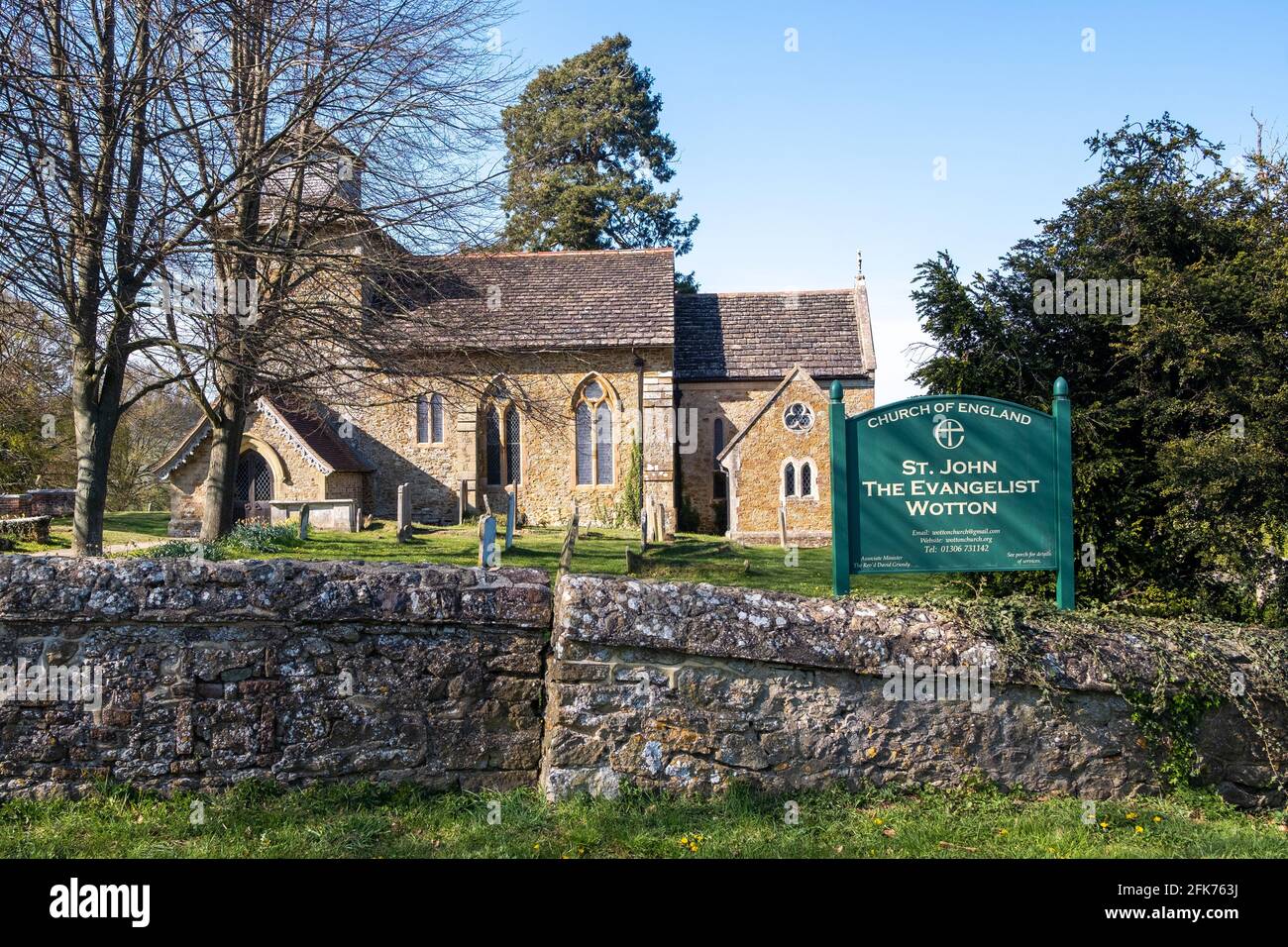 Wotton Surrey Hills - église St John à Wotton Banque D'Images