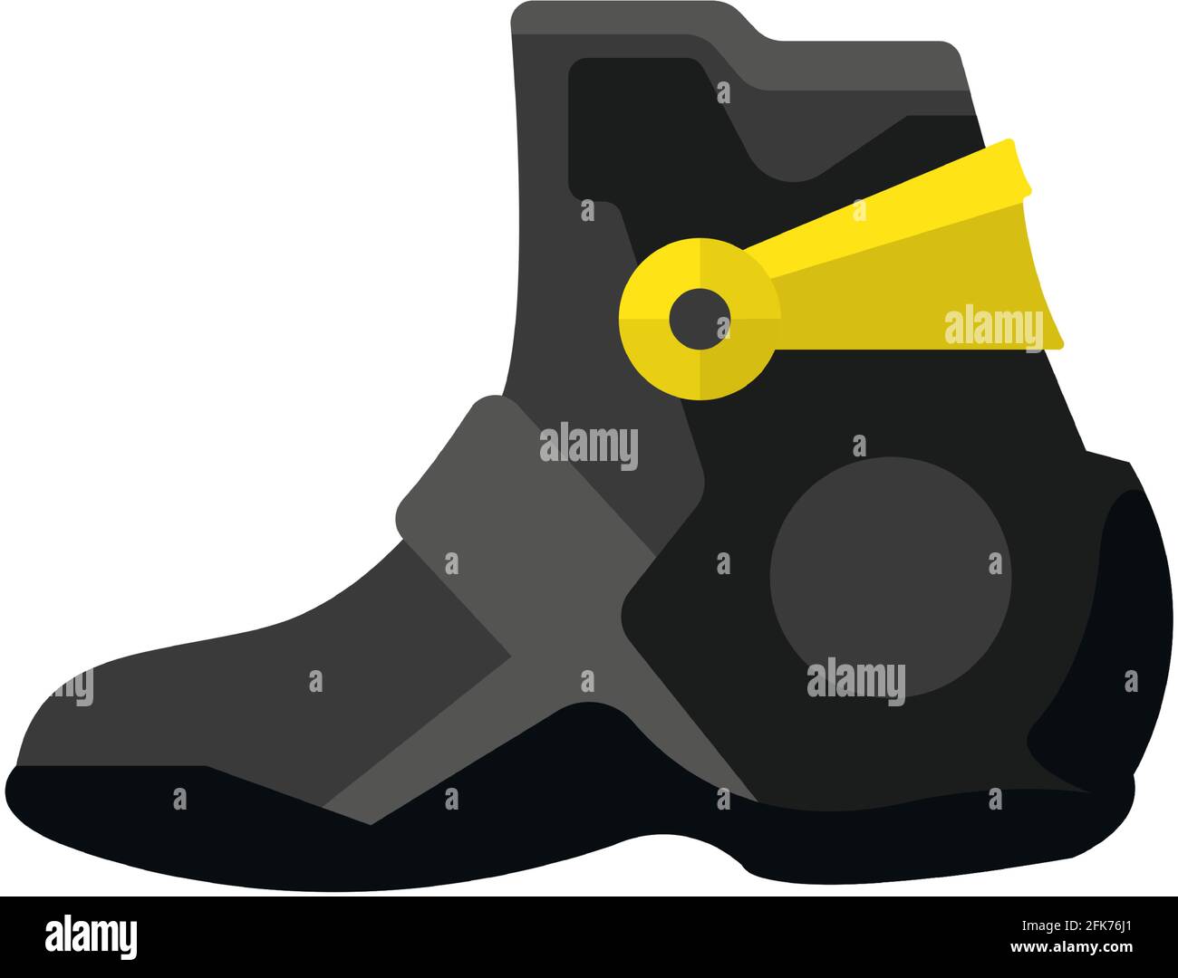 Illustration vectorielle de la paire de bottes de moto moto sur blanc Illustration de Vecteur