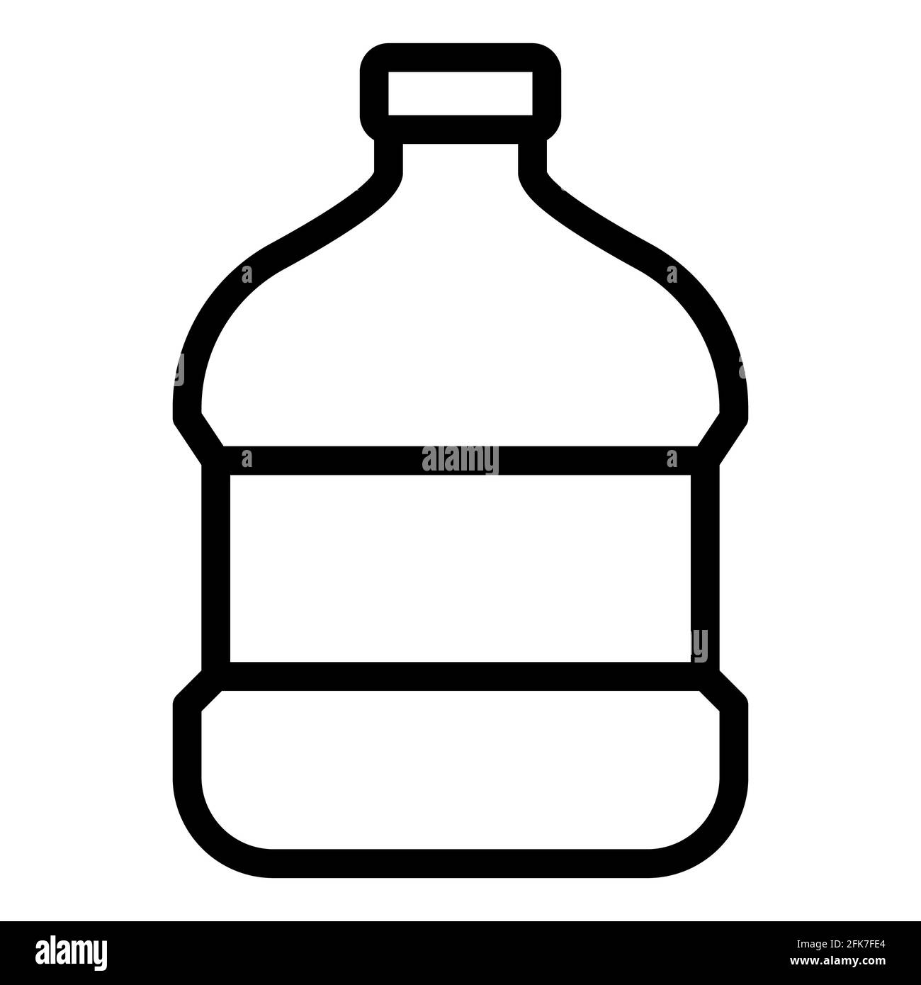 water gallon minéral unique icône isolée avec vecteur de style de contour illustration de la conception Banque D'Images