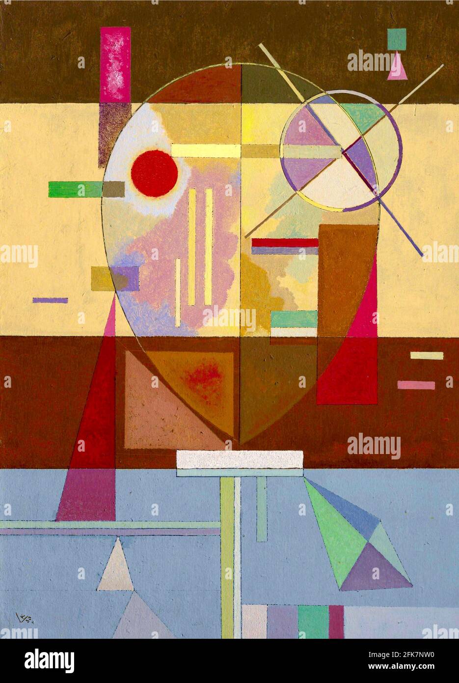 L'œuvre de Kandinsky intitulée tension désintégrée. Banque D'Images
