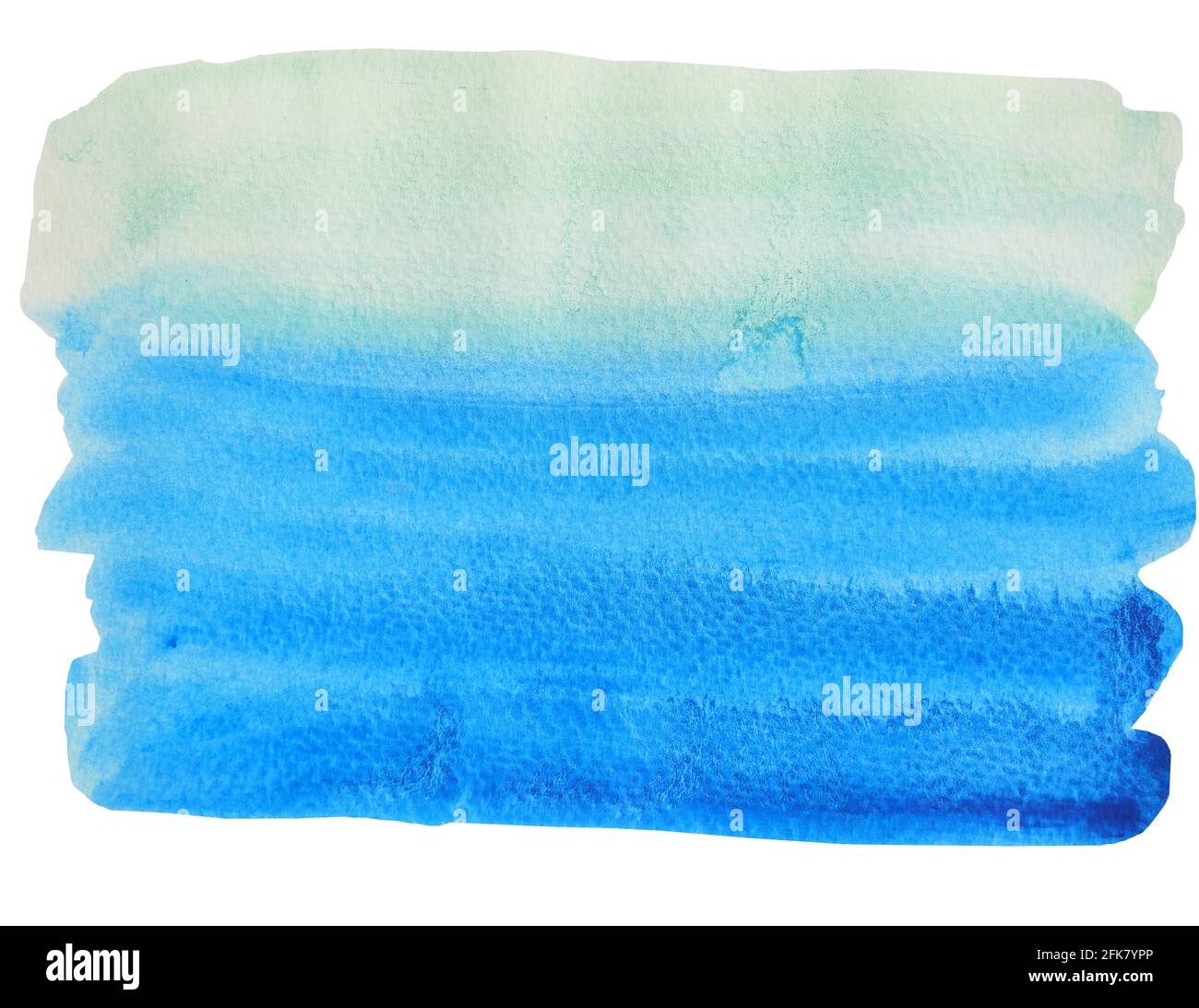 Arrière-plan abstrait et motif de texture flux de couleur bleu et vert sur fond blanc, Illustration aquarelle dessin à la main et peint sur papier Banque D'Images