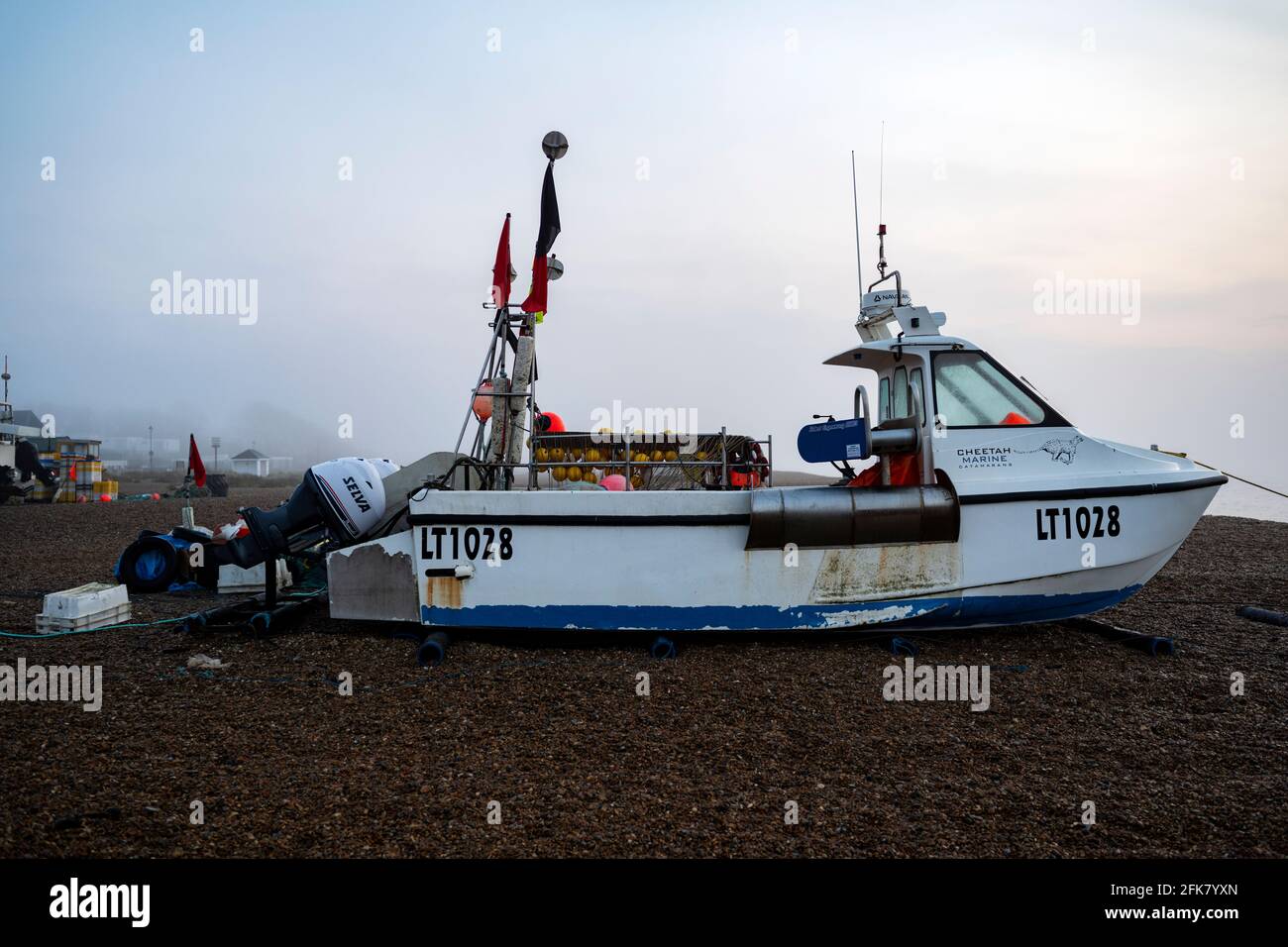 Bateau de pêche côtière Aldeburgh Suffolk Royaume-Uni Banque D'Images