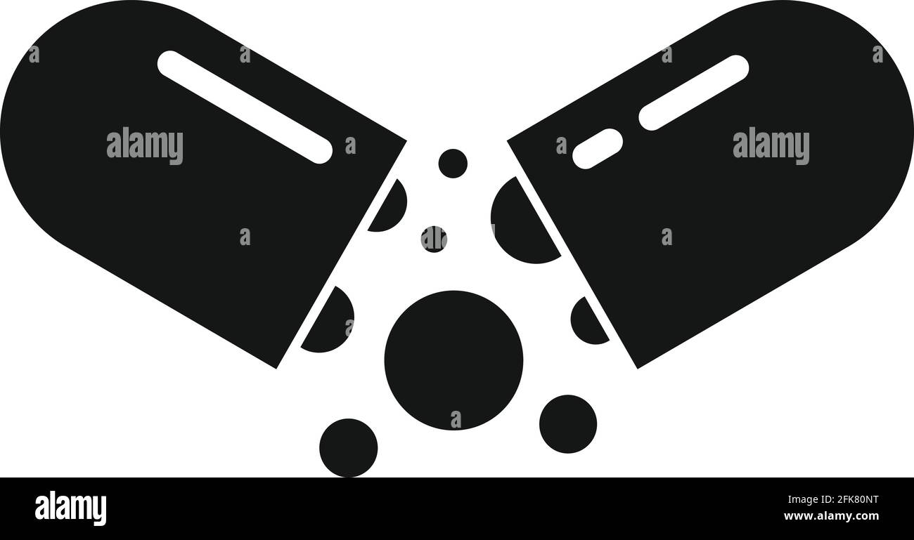 Icône de capsule de digestion, style simple Illustration de Vecteur Icône de capsule de digestion, style simple Illustration de Vecteur