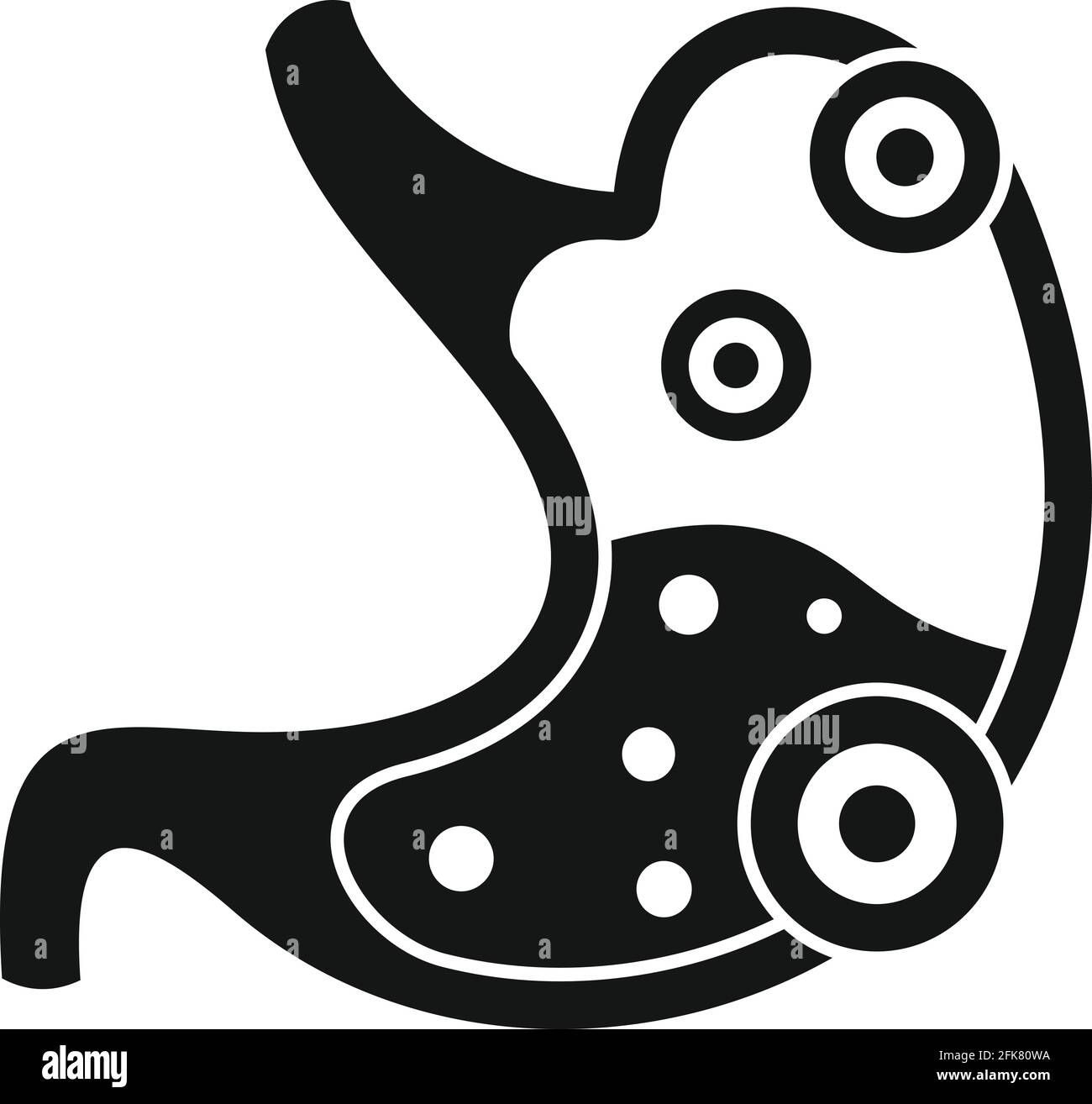 Icône de digestion de l'estomac, style simple Illustration de Vecteur