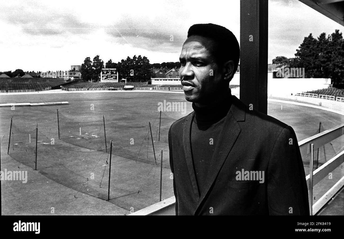 Sir Garfield Sobers à Headingley en 1969 Banque D'Images