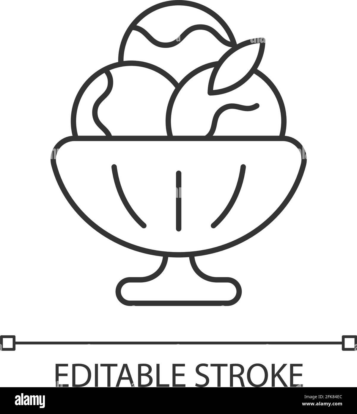 Icône linéaire du sorbet Illustration de Vecteur