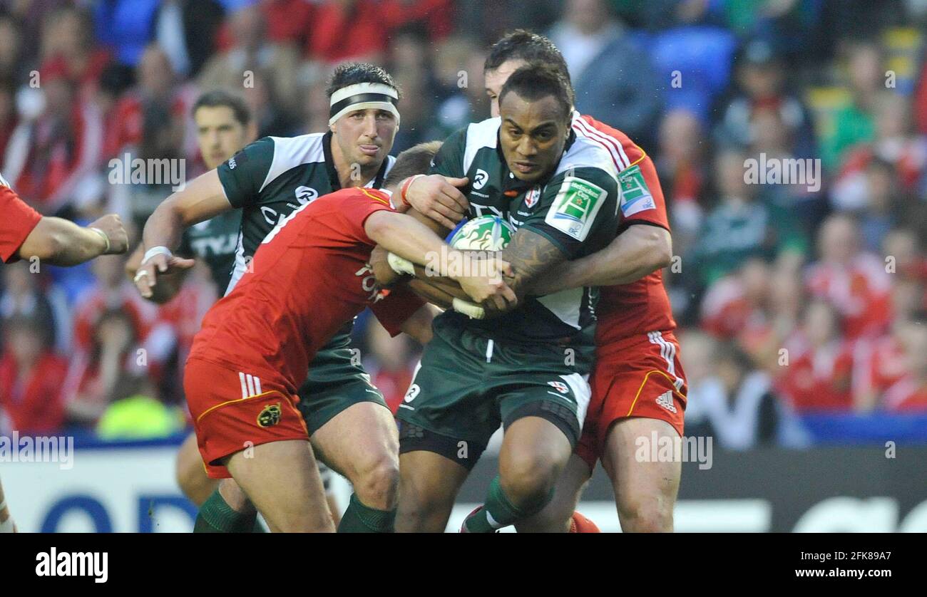 TASSE HEINEKEN. LONDON IRISH V MUNSTER. SAILOSI TAGICAKIBAU. 10/10/2010. PHOTO DAVID ASHDOWN Banque D'Images