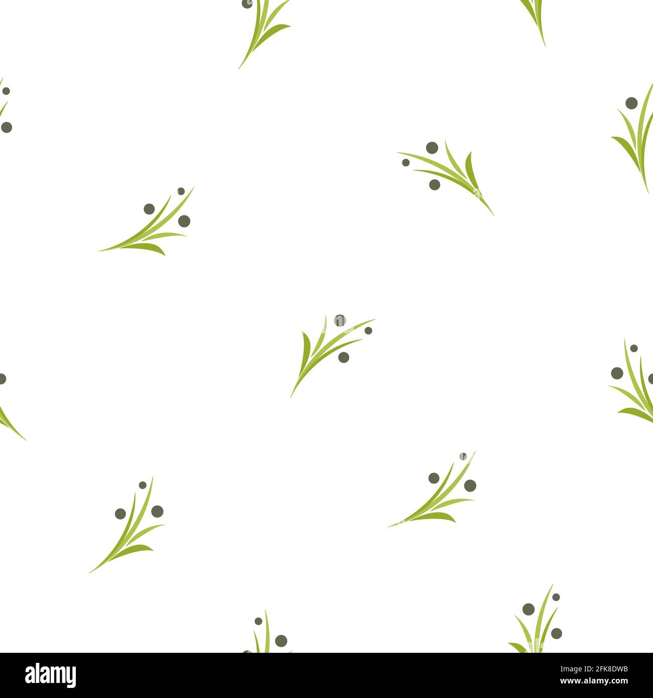 Motif fleuri sans couture avec branches d'olive. Texture de la nature sur fond blanc. Branches de merde dessinées à la main avec des tracts pointus. Pour l'impression sur tissu ou Illustration de Vecteur