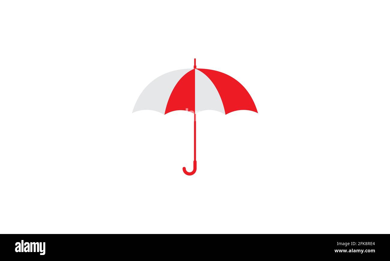 rouge blanc parapluie logo abstrait symbole vectoriel icône design  graphique illustration Image Vectorielle Stock - Alamy