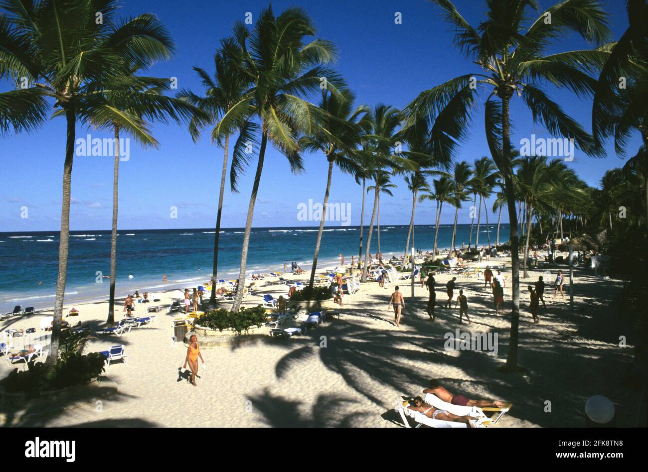 Dominikanische Republik, Strand von Punta Cana Banque D'Images