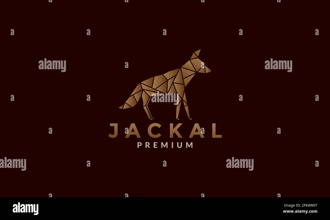 jackal forêt animal abstrait logo symbole icône vecteur graphique design illustration Illustration de Vecteur