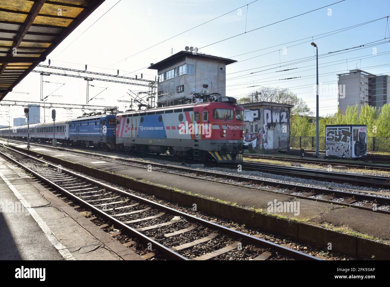 Gare de Zagreb, Croatie Banque D'Images