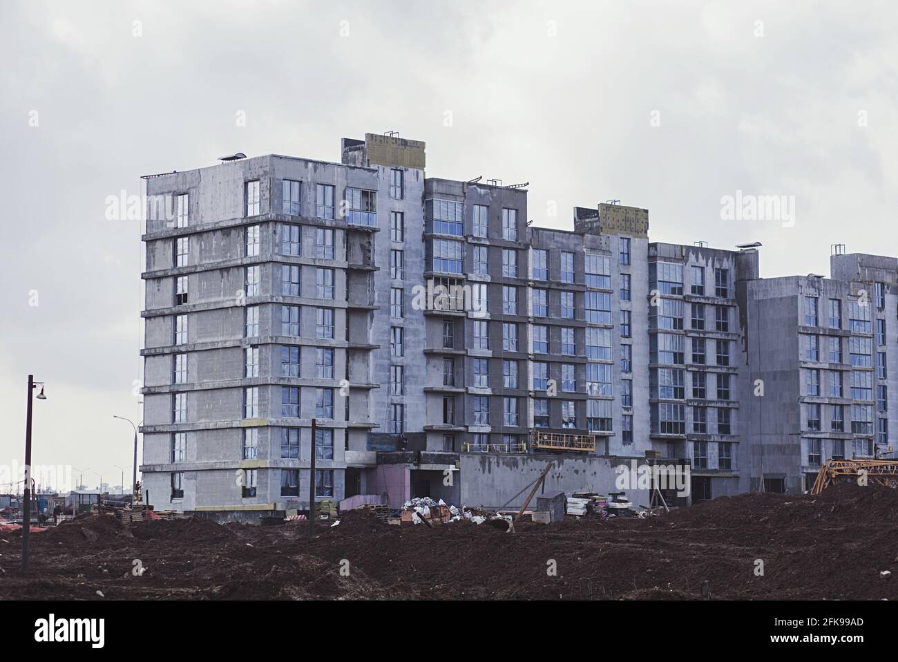 Construction de bâtiments résidentiels de grande hauteur dans la grande ville. Banque D'Images