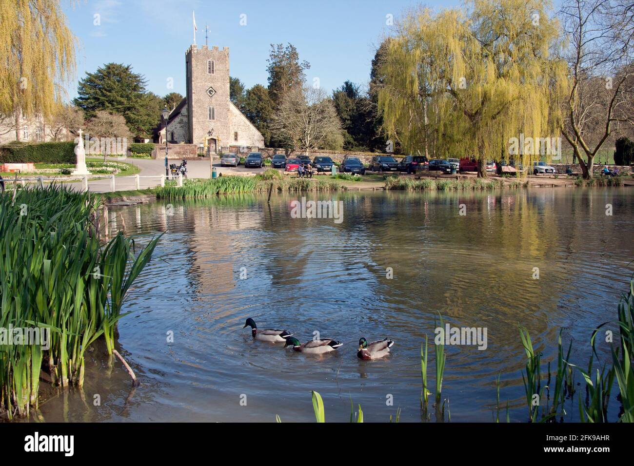 Église paroissiale de St Mary, Buriton, Petersfield, Hampshire, Angleterre Banque D'Images