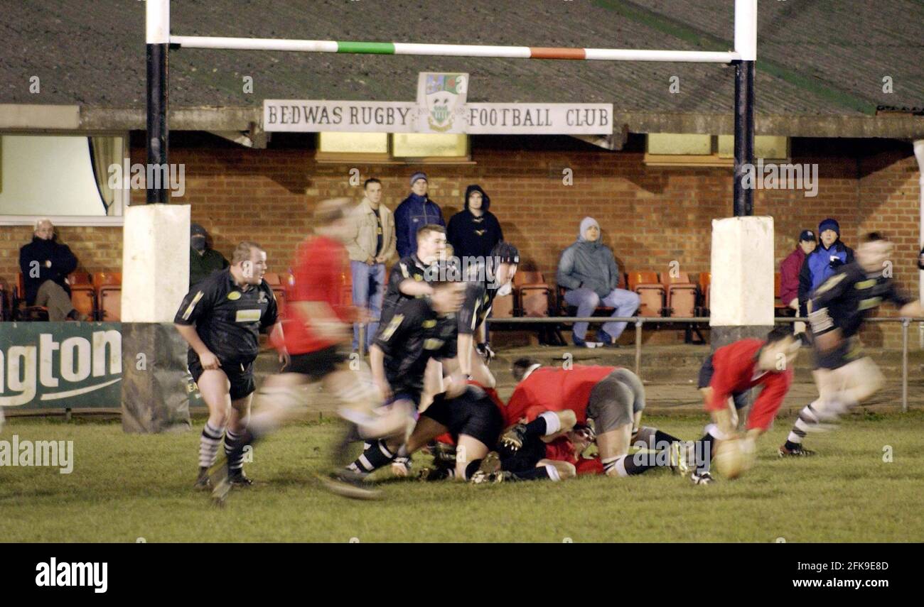 WALSH LEAGUE DIVISION 1 BEDWAS XV V TREORCHE AT BRIDGE CHAMP 19/2/2003 PHOTO DAVID ASHDOWNRUGBY Banque D'Images