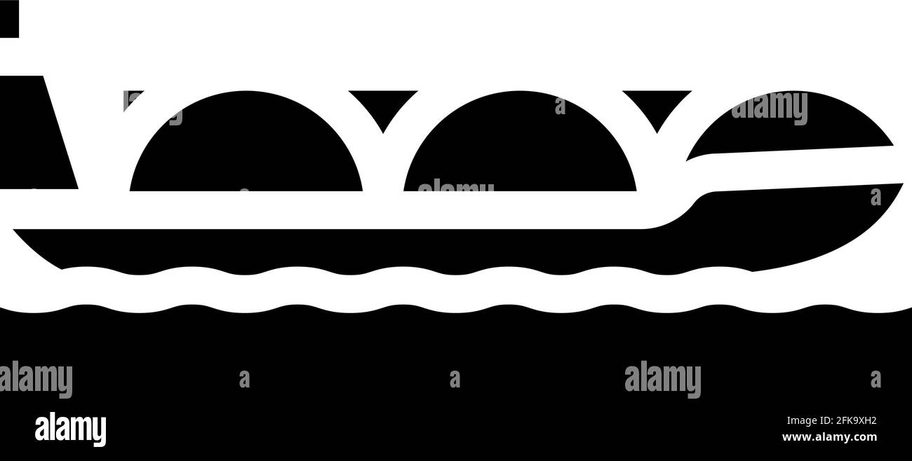 illustration vectorielle d'icône de glyphe de biogaz de navire de transport de gaz Illustration de Vecteur