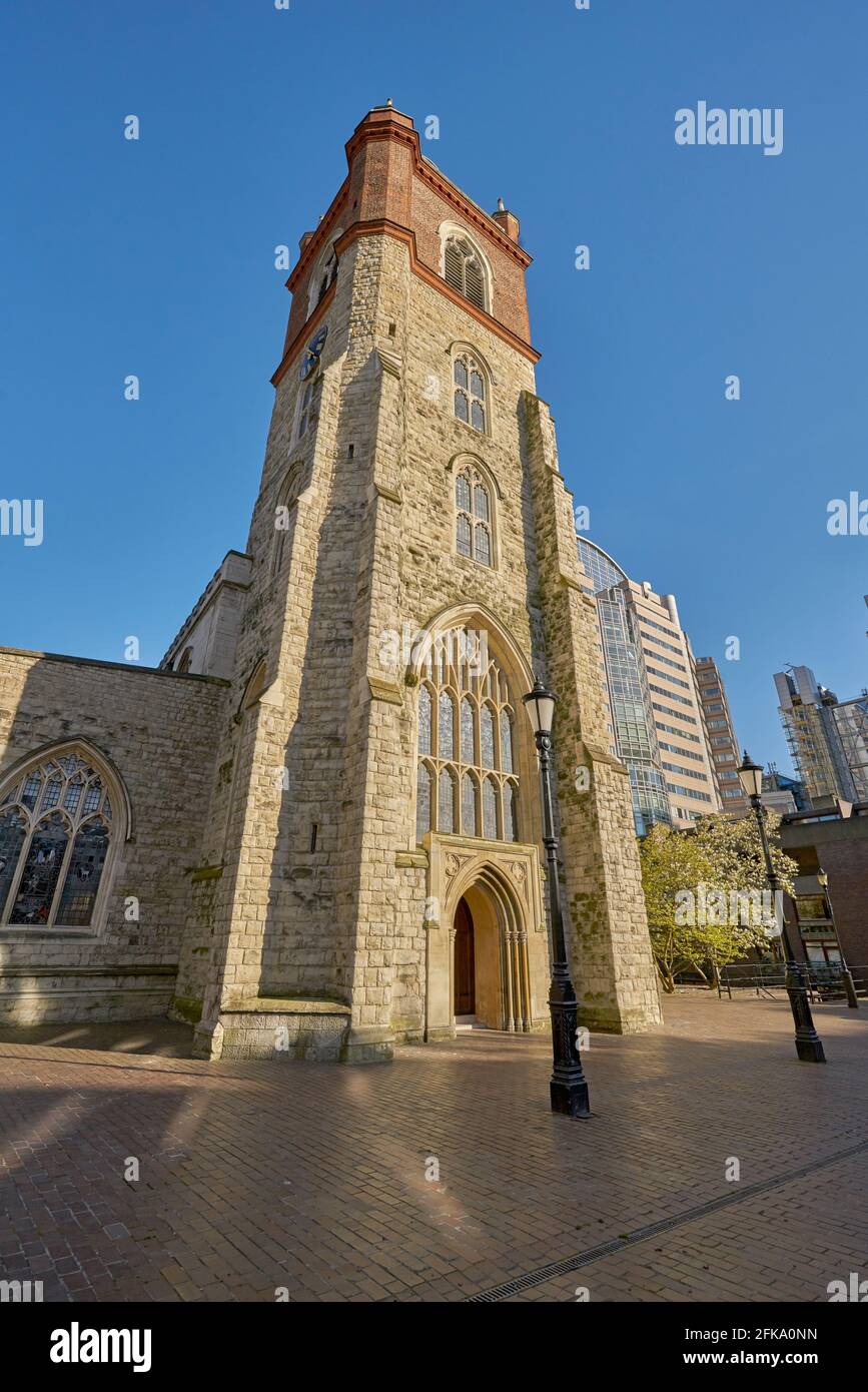 St Giles-sans-Cripplegate barbican Banque D'Images