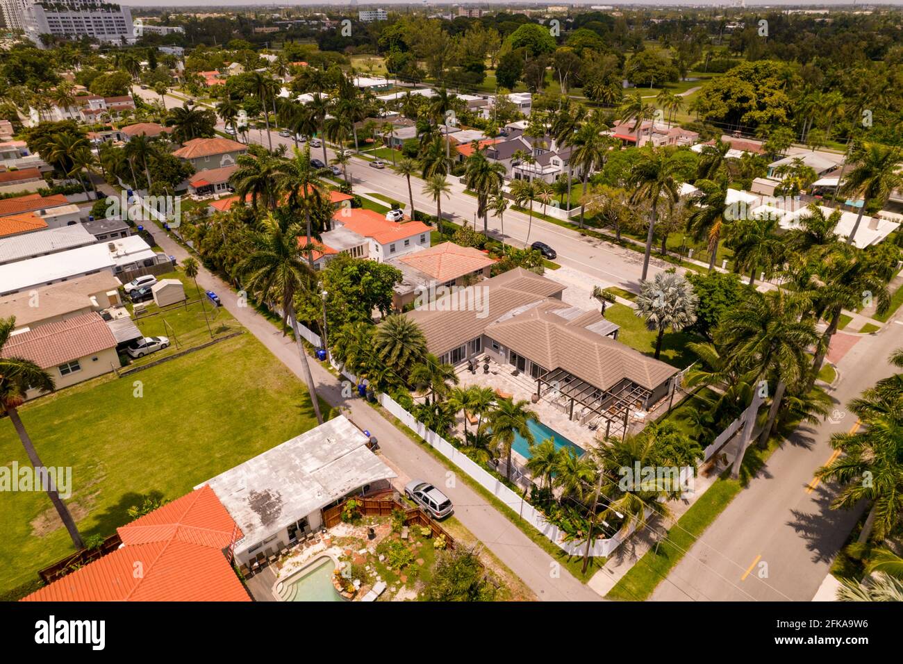 Maisons haut de gamme à Hollywood Lakes FL USA Banque D'Images