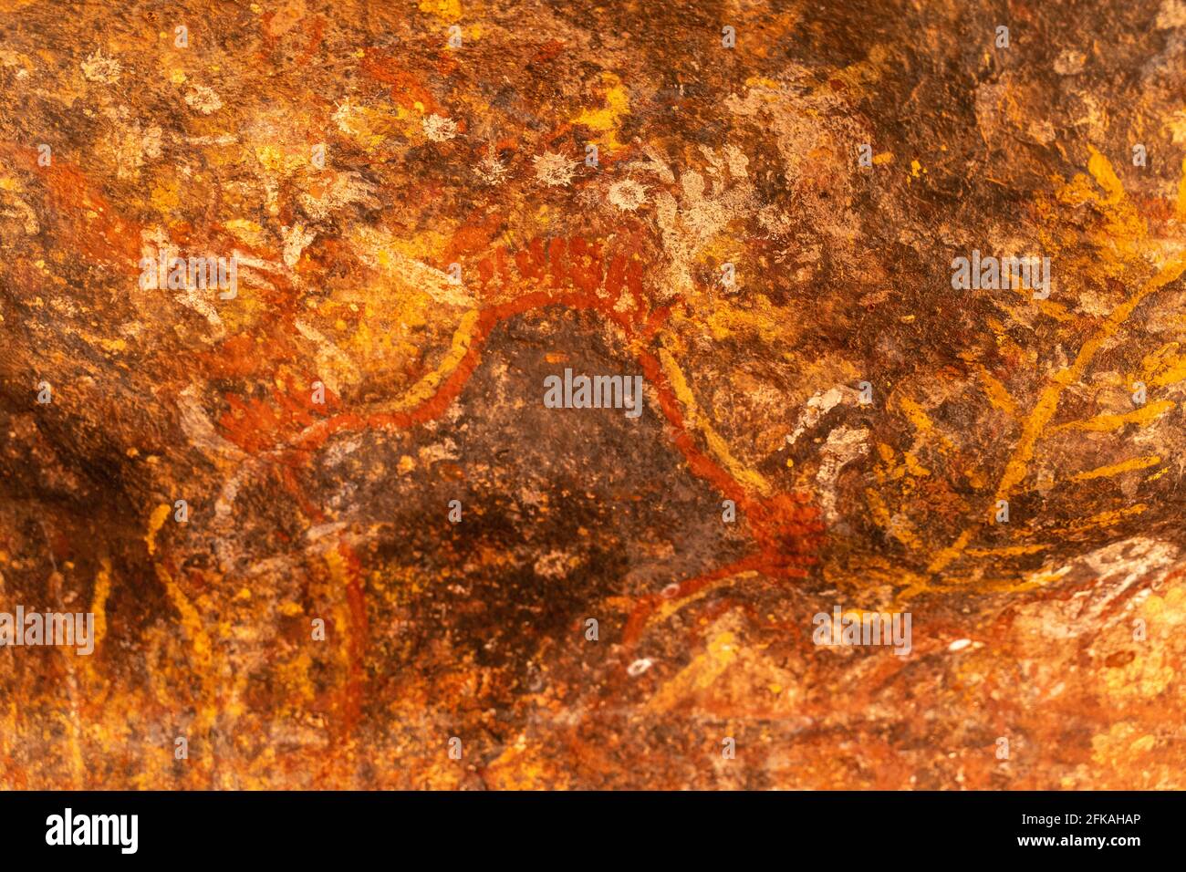 Art rupestre à Uluru Banque D'Images