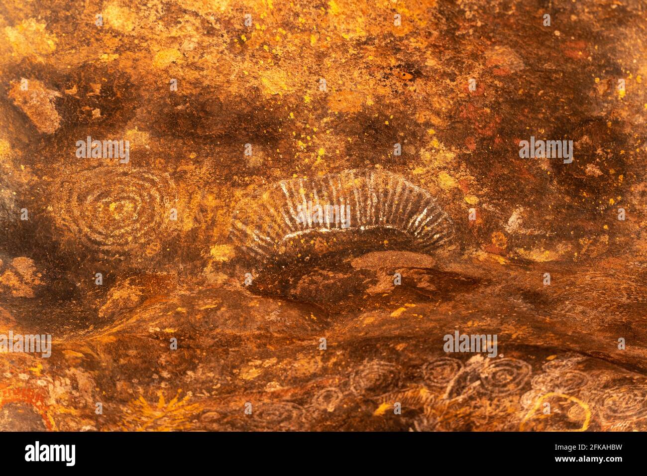 Art rupestre à Uluru Banque D'Images