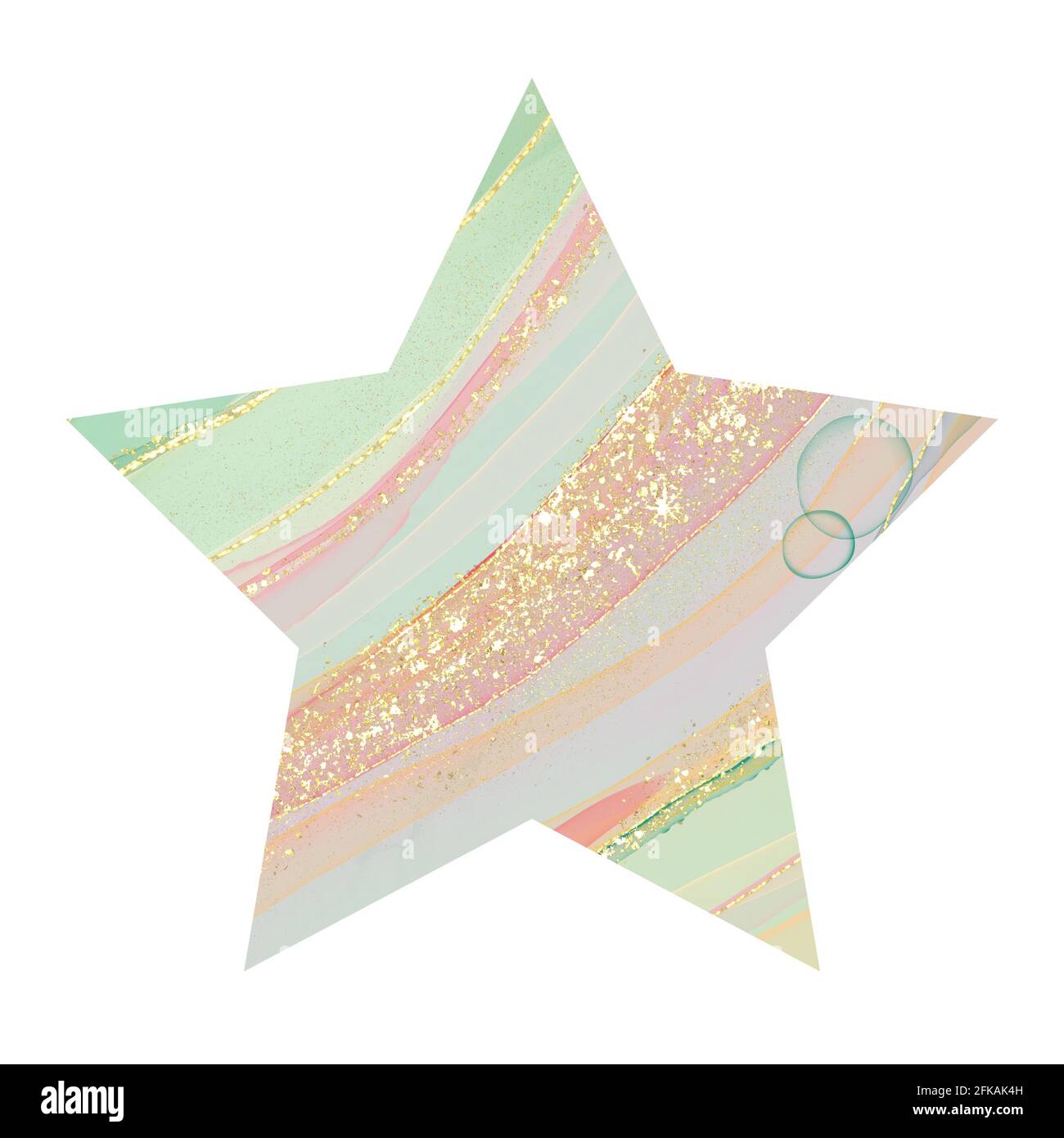 forme en étoile sur fond de texture artistique fluide Banque D'Images