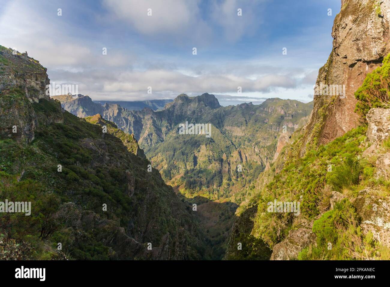 Vue depuis les sommets de l'île de Madère, Portugal Banque D'Images