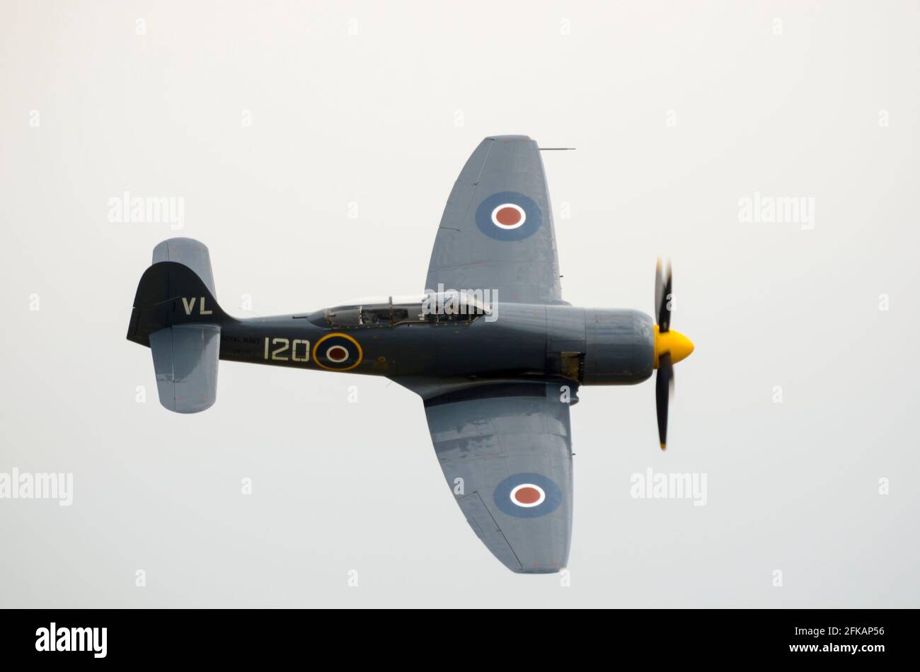 Hawker Sea Fury T.20 avion de chasse de la Seconde Guerre mondiale VX281 Enregistré G-RNHF Banque D'Images