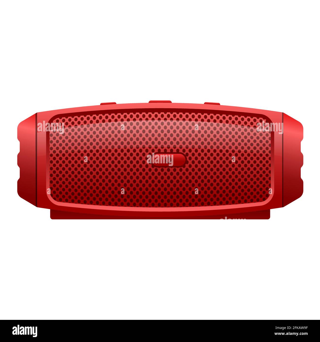 Système audio portable sans fil rouge sur fond blanc Illustration de Vecteur Système audio portable sans fil rouge sur fond blanc Illustration de Vecteur