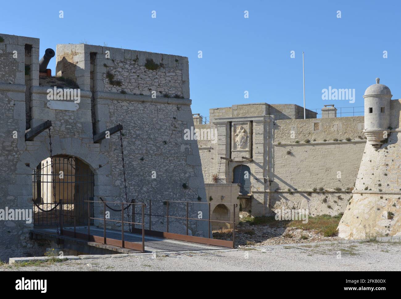 Fort Vauban à Port de Bouc protégeant le golfe de Martigues Banque D'Images