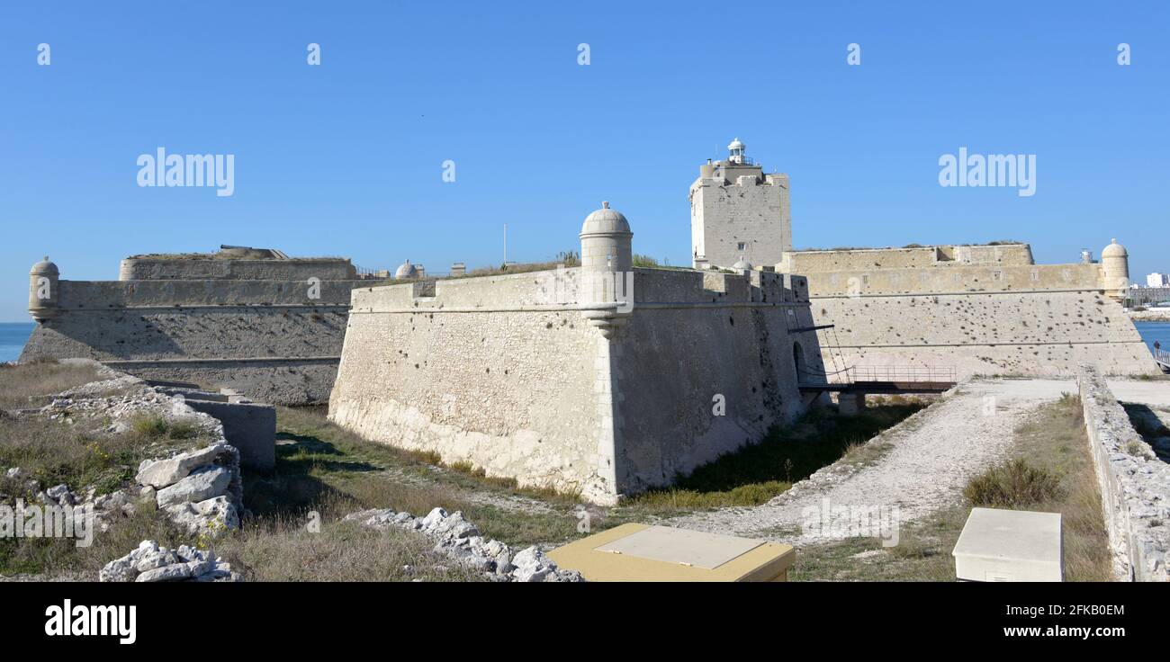 Fort Vauban à Port de Bouc protégeant le golfe de Martigues Banque D'Images