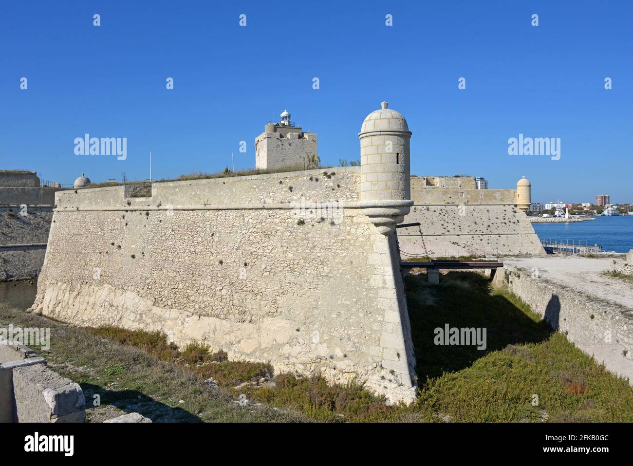 Fort Vauban à Port de Bouc protégeant le golfe de Martigues Banque D'Images