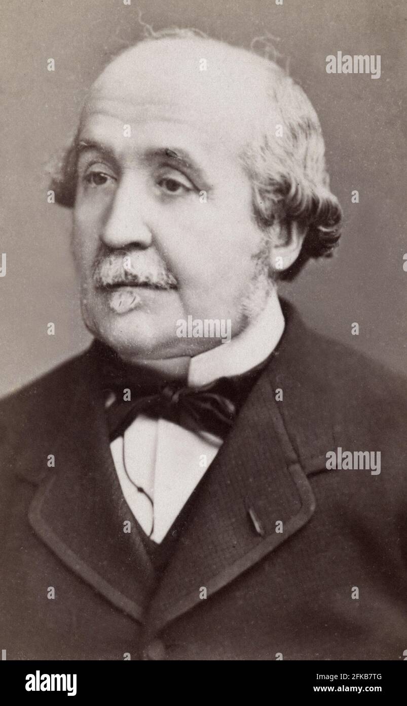 Albert, duc de Broglie (1821-1901) homme d'État français, il a été adjoint à l'Assemblée nationale française Photographie par Th. Truchelut & Valkman format carte Cabinet Paris, Fondation Napoléon Banque D'Images