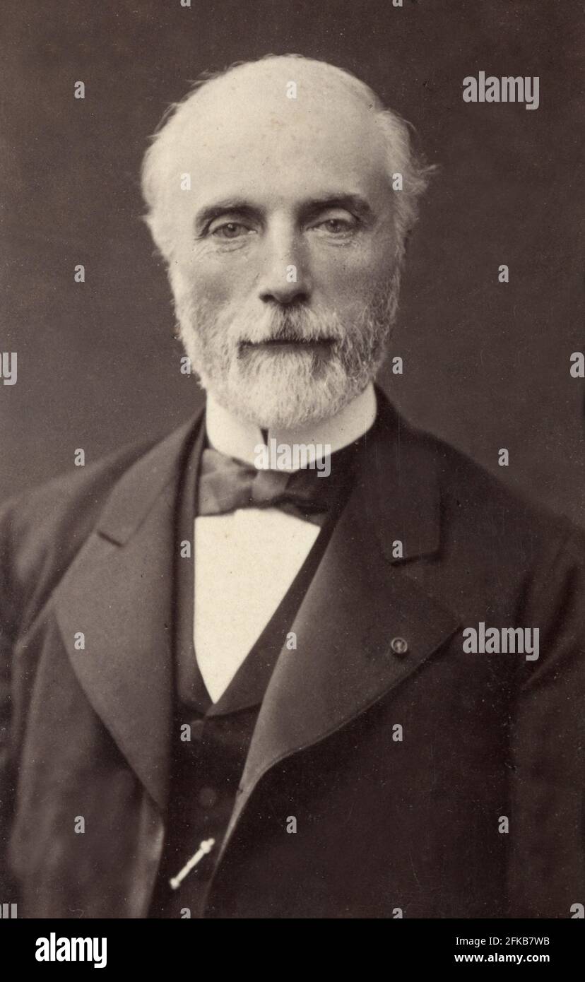 Charles Louis de Saulces de Freycinet (1828-1923) homme d'État français Photographie par Nadar format carte Cabinet Paris, Fondation Napoléon Banque D'Images