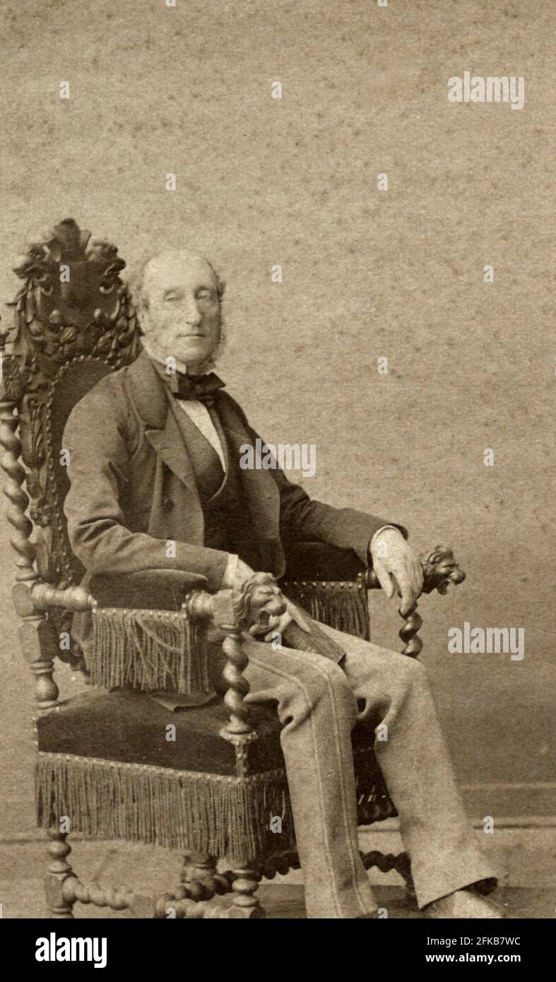 Michel Chevalier (1806-1879) économiste et sénateur carte du Cabinet photo Paris, Fondation Napoléon Banque D'Images