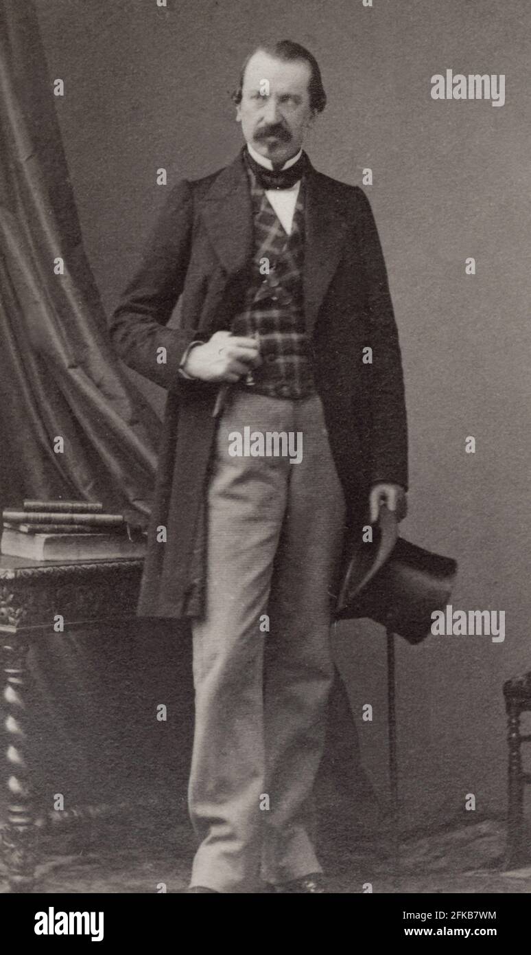 François de la Guerronnière carte du Cabinet photo Paris, Fondation Napoléon Banque D'Images