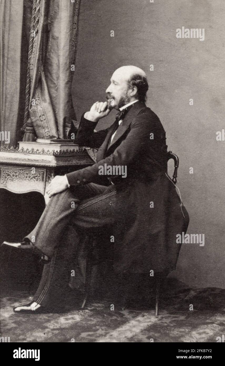 Comte Charles Auguste Louis Joseph Morny (1811-1865), Duc de Morny homme politique carte du Cabinet photo Paris, Fondation Napoléon Banque D'Images