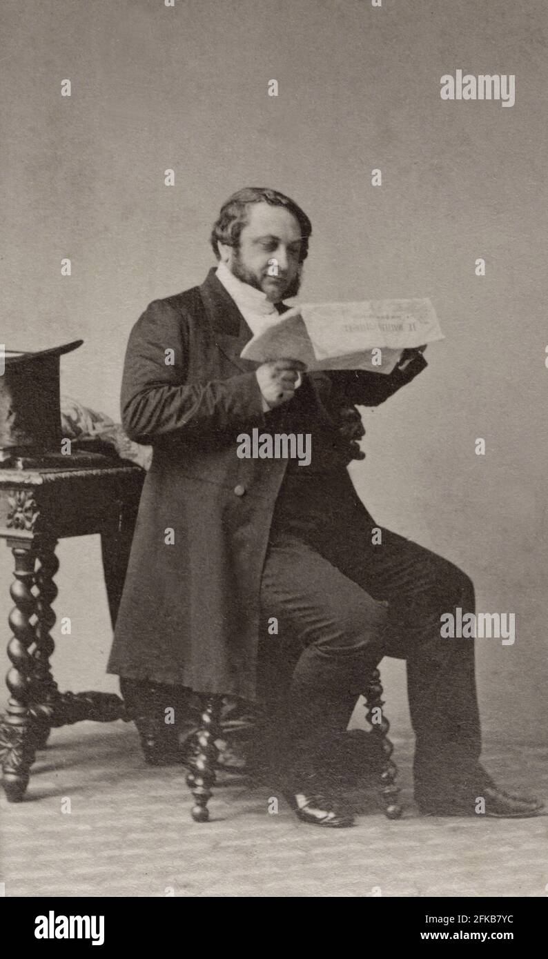 Eugène Rouher (1814-1884) Ministre de l'Agriculture, des Affaires et des travaux publics carte du Cabinet photo Paris, Fondation Napoléon Banque D'Images