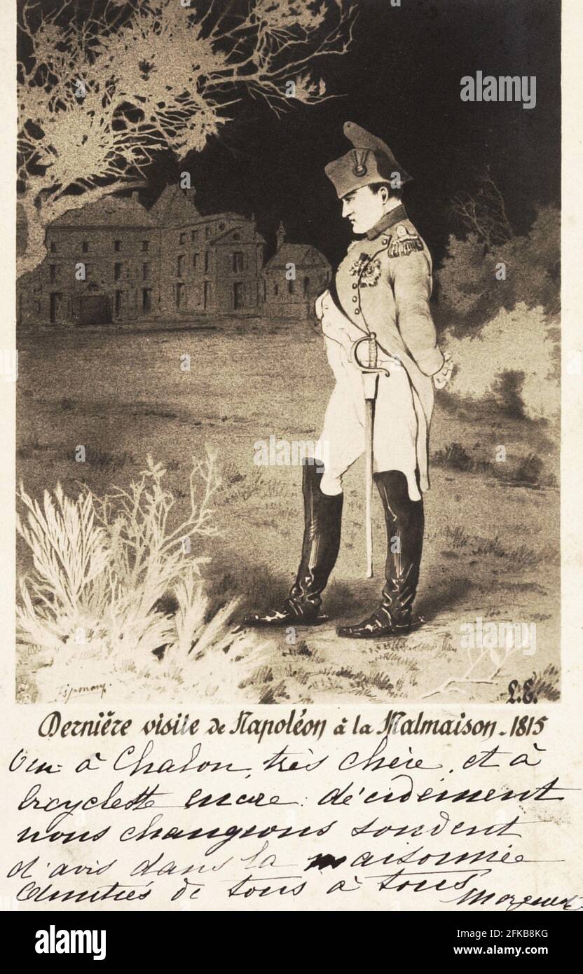 Napoléon Je suis la dernière visite à Malmaison. 1815 Paris, Fondation Napoléon Banque D'Images